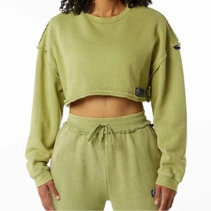Alphalete VERY TERRY CROP PULLOVER